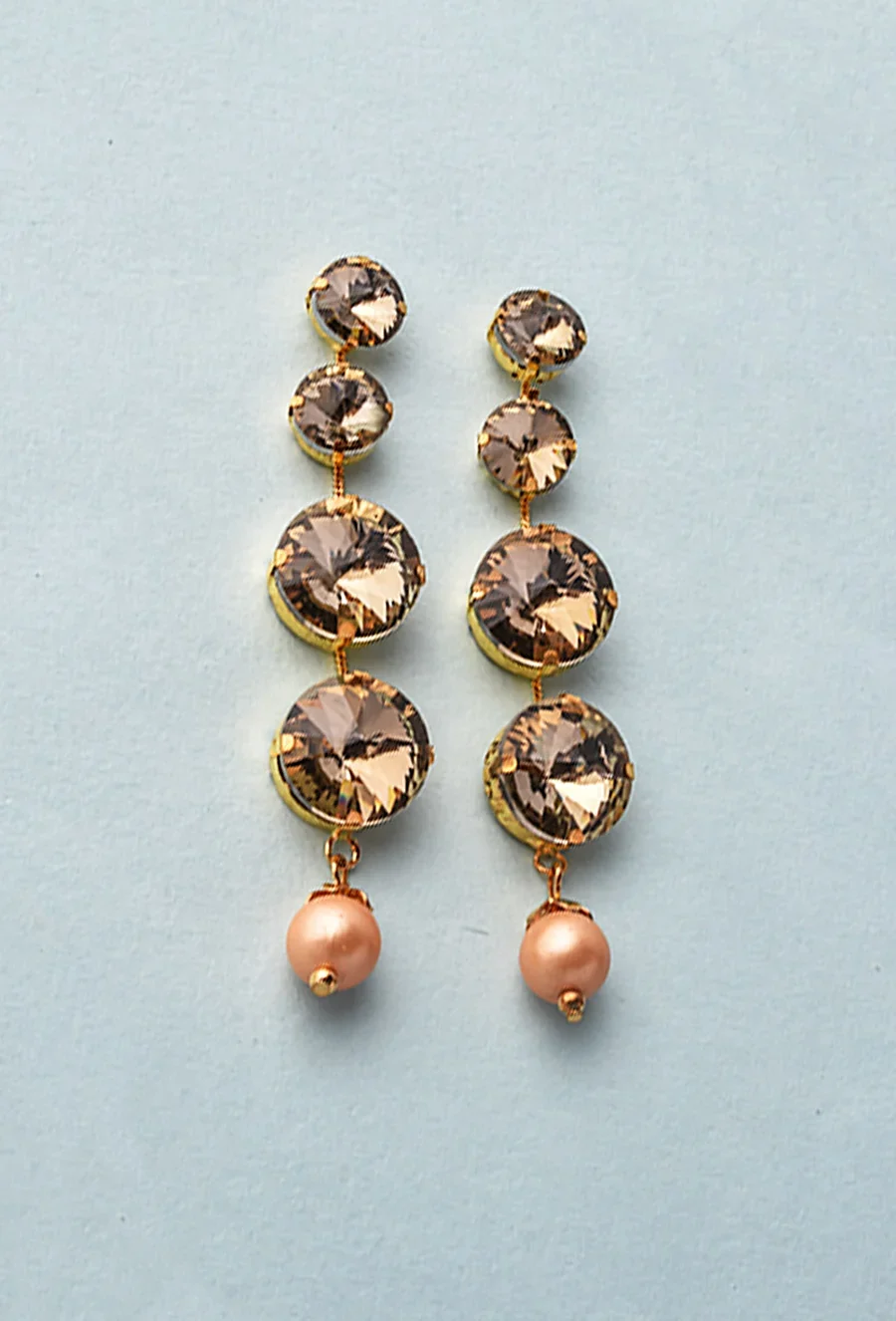 Golden Stone-Studded Earrings for Everyday Ethnic Wear