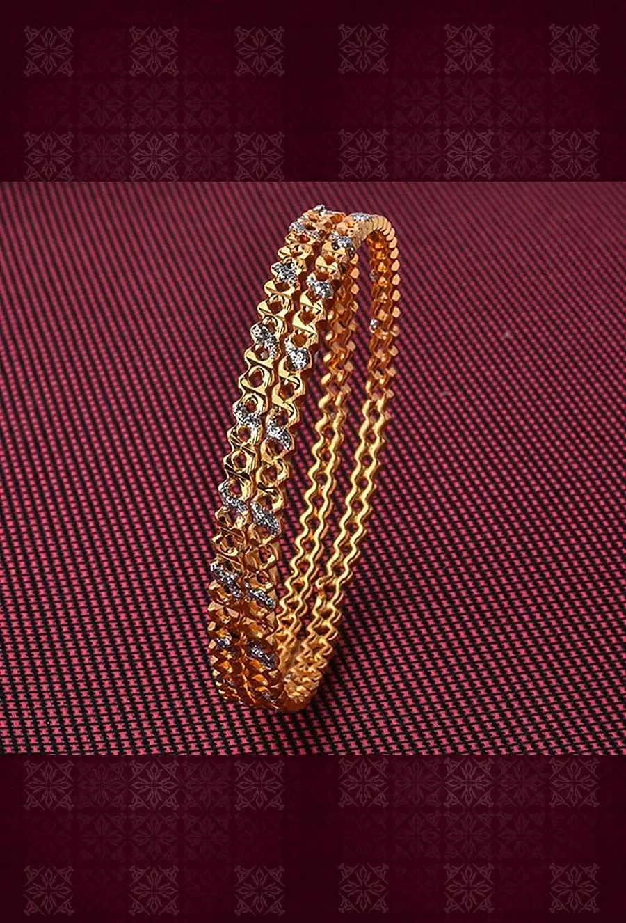 Gold and Silver Small-Dot Bangle Set for Daily Ethnic Wear