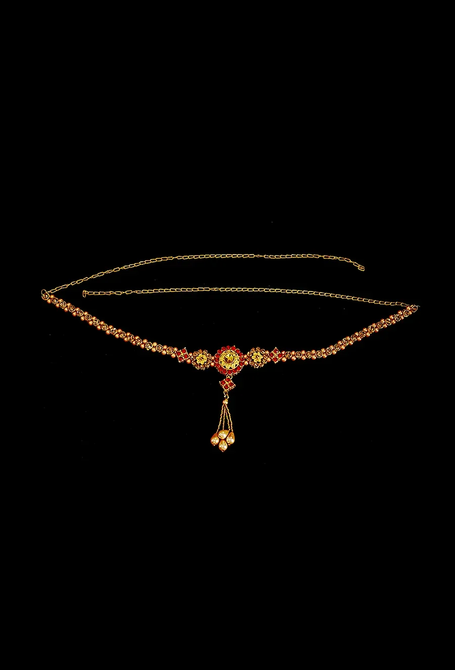 Red Fancy Waist Chain Kamarband — Artificial Jewellery