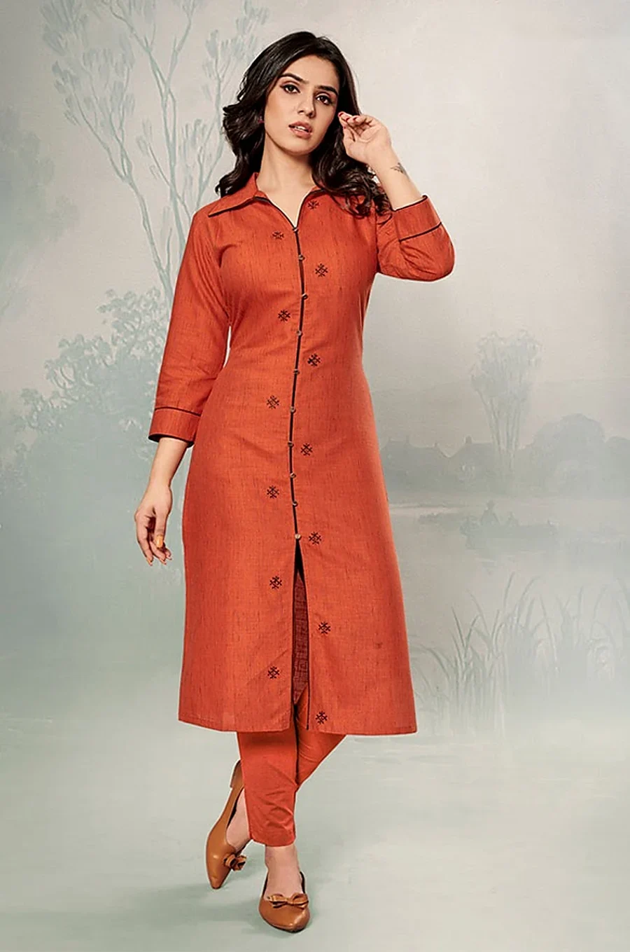 Model wearing a kurti