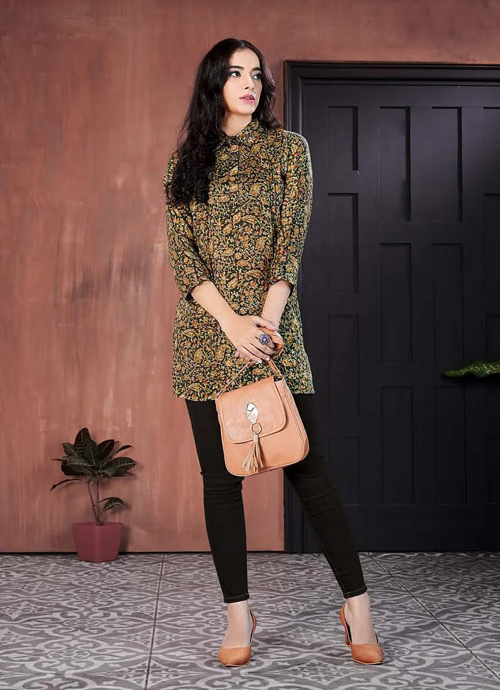 Cotton Silk Kurti in Multicolour for Casual and Home Wear