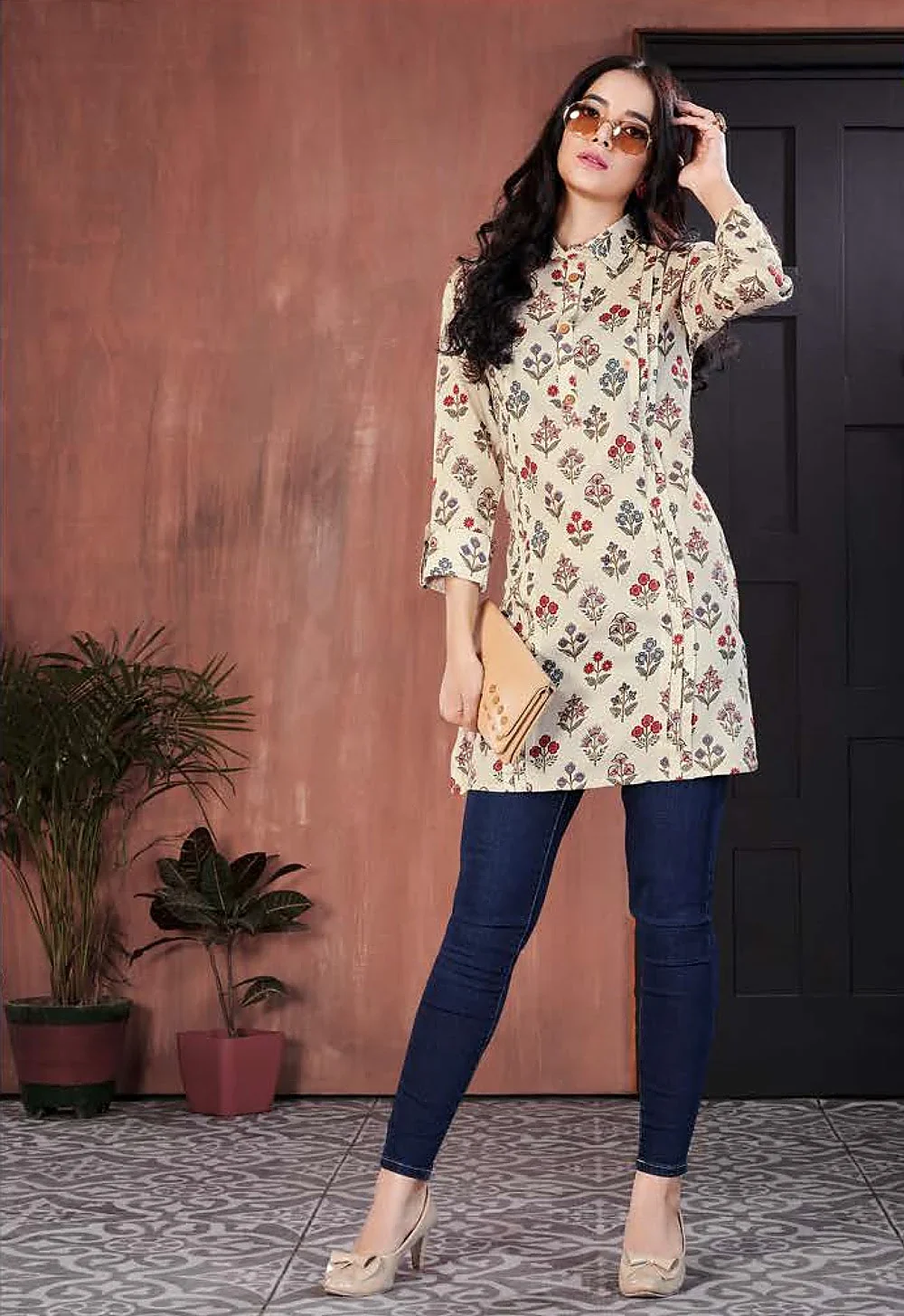 Cotton Silk Multicolour Kurti for Home, Office and Daily Wear