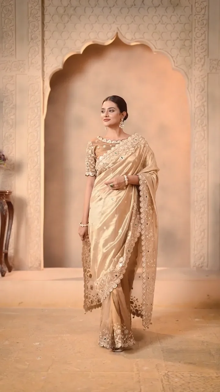 Premium designer saree in an ethnic setting
