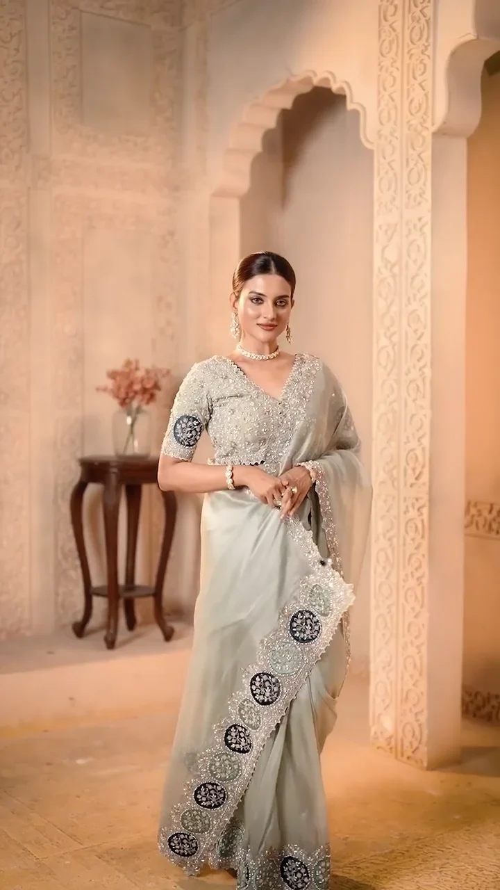 Designer saree product video